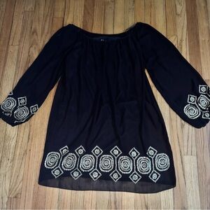 SL Fashions brown dress/top with ballon sleeves